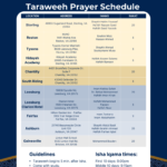 ADAMS Taraweeh schedule